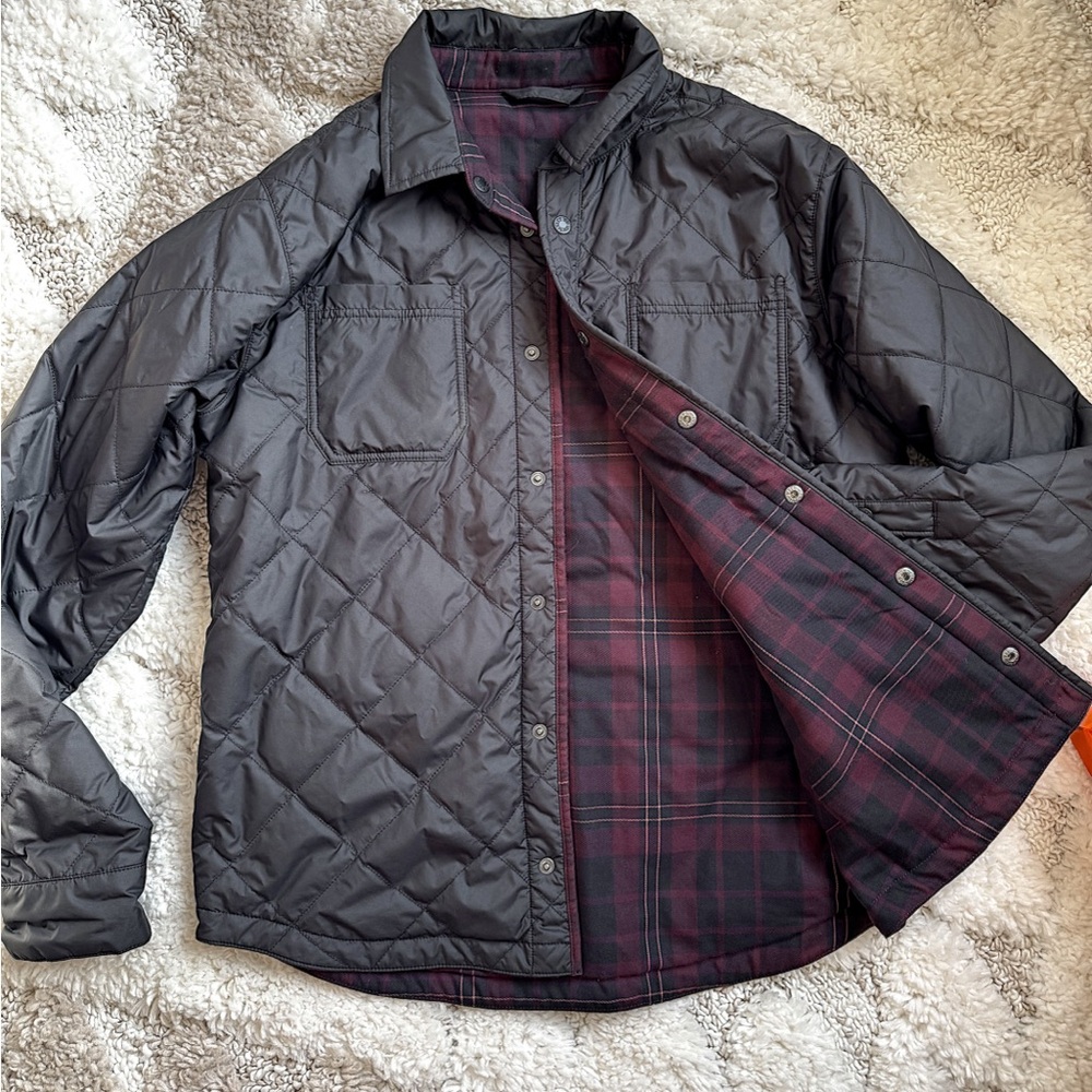 The north face Fort Point Insulated Flannel Jacket Men's reversible black plaid